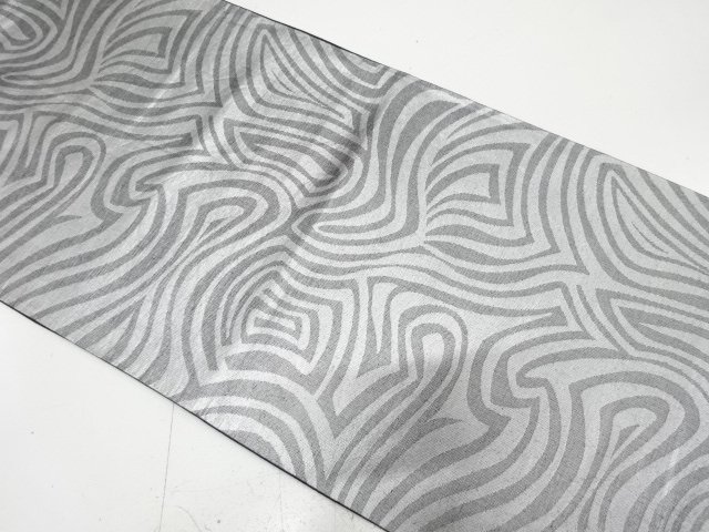 変わり木目模様織り出し　袋帯